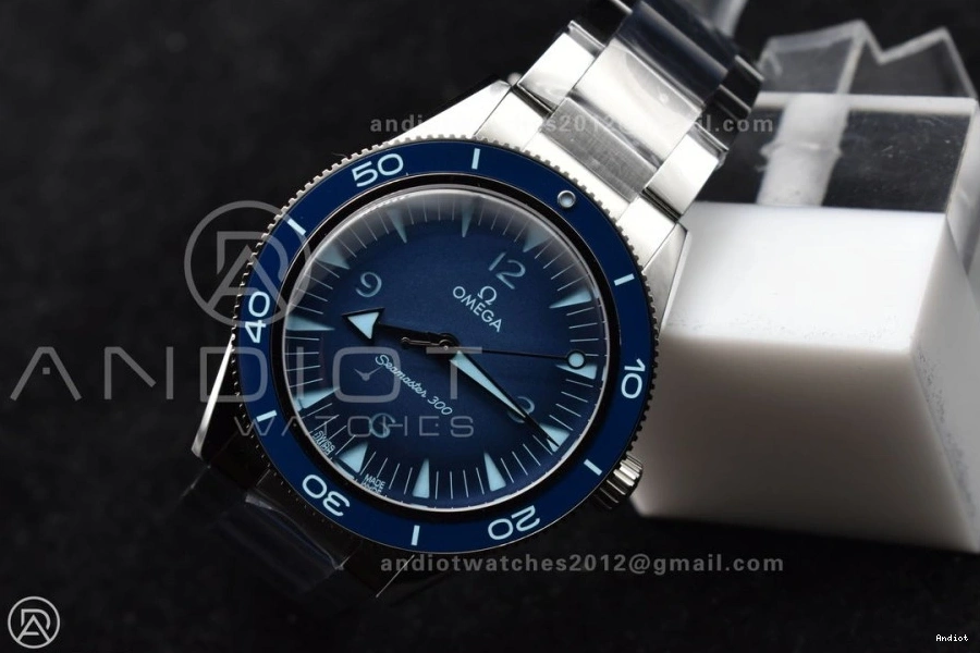 SS Heritage Super on 300 A8912 1:1 Clone Seamaster Edition Blue Best Bracelet Dial VSF 0102